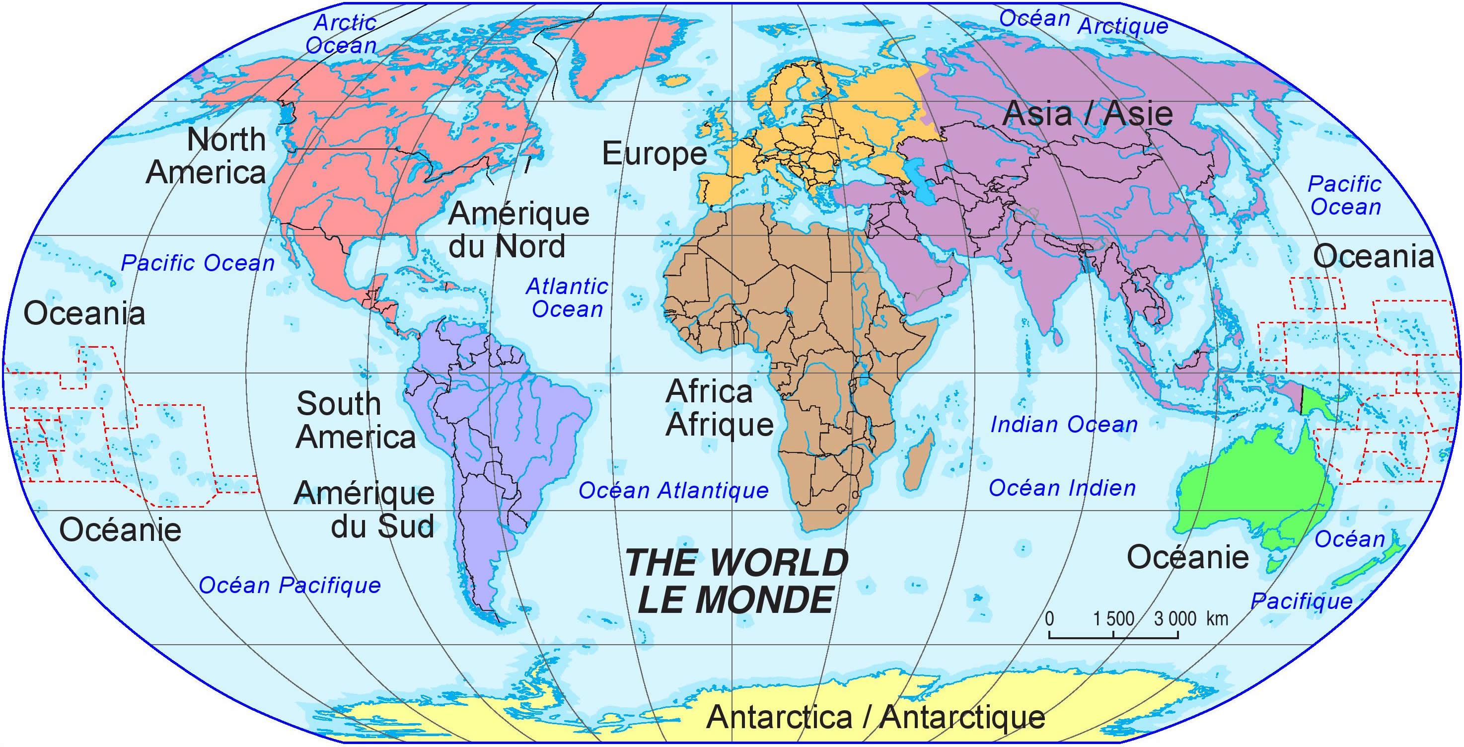 Planisphère monde pays, la Planisphère monde pays