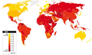 Carte corruption monde