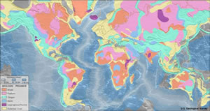 Carte géologiques du monde