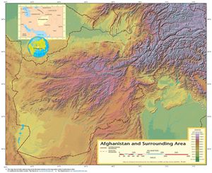 Carte topographique Afghanistan