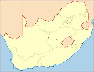Carte Afrique du Sud vierge