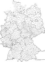Carte Allemagne vierge départements