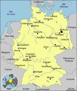 Carte Allemagne vierge noms villes