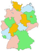 Carte Allemagne vierge régions