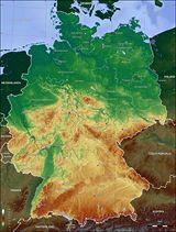 Carte topographique Allemagne