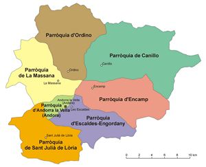 Carte régions Andorre
