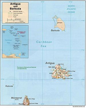 Carte Antigua-et-Barbuda