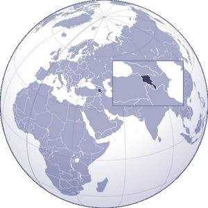 Localiser Arménie sur carte du monde