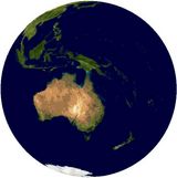 Carte globe Australie
