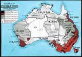 Carte population Australie