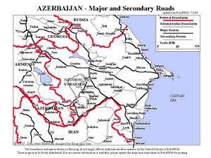 Carte routière Azerbaïdjan