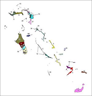 Carte régions Bahamas