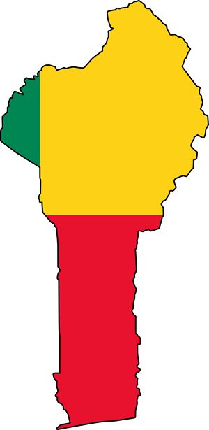Carte drapeaux Bénin