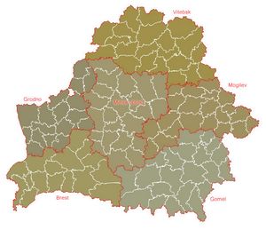 Carte géographique Biélorussie