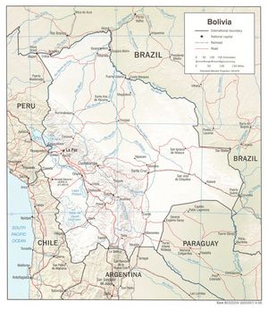 Grande carte Bolivie