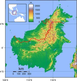 Carte topographique Brunei