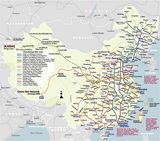 Carte ferroviaire Chine