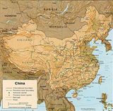 Carte physique Chine