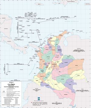 Carte politique Colombie