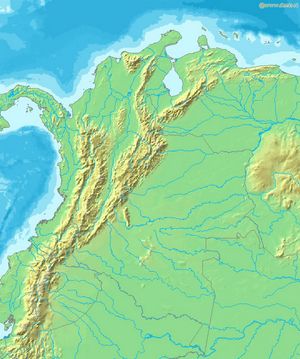 Carte topographique Colombie