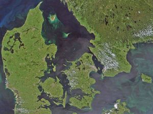 Carte satellite Danemark