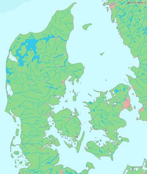 Carte topographique Danemark