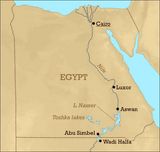 Carte Égypte lac Nasser