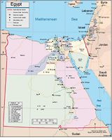 Carte régions Égypte