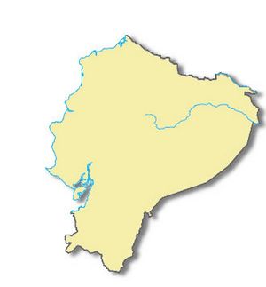 Carte Équateur vierge couleur