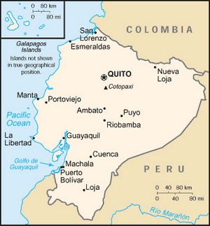 Carte des villes Équateur