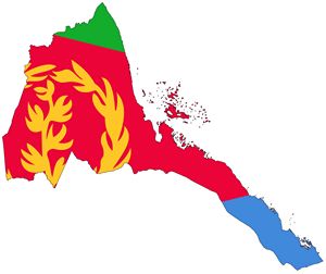 Carte drapeaux Érythrée