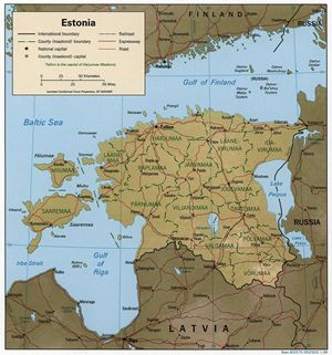 Grande carte Estonie