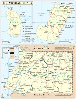 Carte Guinée équatoriale