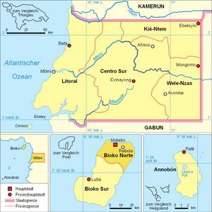 Grande carte Guinée équatoriale
