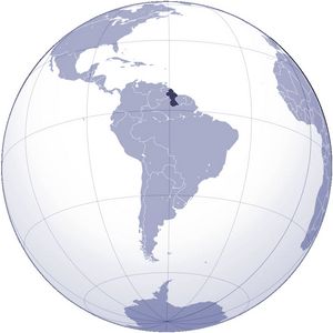 Localiser Guyana sur carte du monde