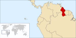 Situer Guyana sur carte du monde