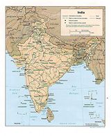Carte géographique Inde