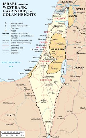 Grande carte Israël