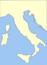 Carte Italie vierge couleur