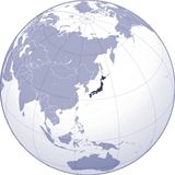 Localiser Japon sur carte du monde