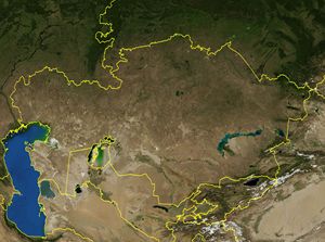 Carte satellite Kazakhstan