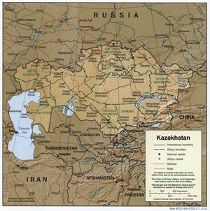 Grande carte Kazakhstan