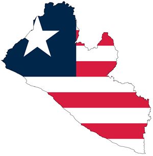 Carte drapeaux Libéria