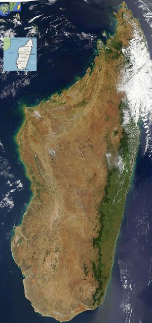 Carte satellite Madagascar