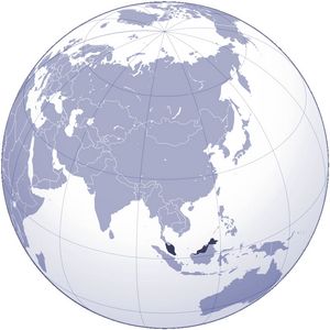 Localiser Malaisie sur carte du monde