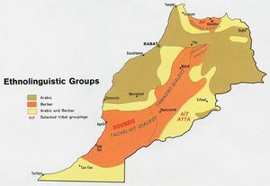 Carte Maroc ethno-linguistique
