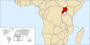 Situer Ouganda sur carte du monde