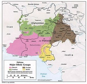 Carte population Pakistan