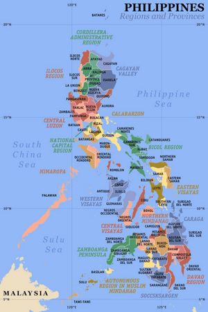 Carte départements Philippines