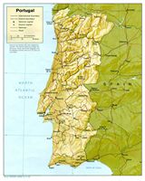 Carte relief Portugal